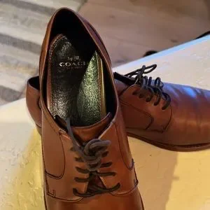 Coach | Shoes | Coach Mens Brown Leather Dress Shoes Size 3  display picture 3